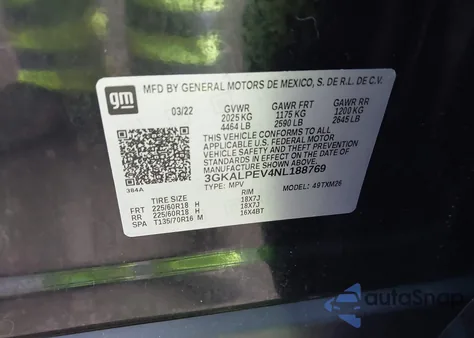 2022 GMC Terrain Fwd Slt z USA, uszkodzony, nr VIN 3GKALPEV4NL188769